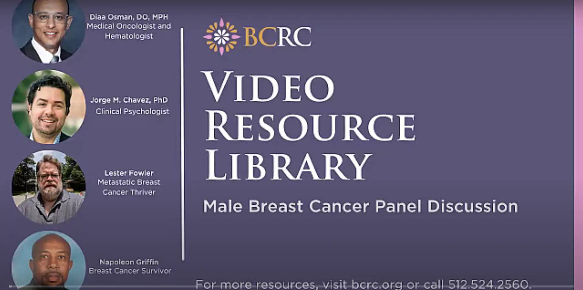 Male Breast Cancer Panel Discussion